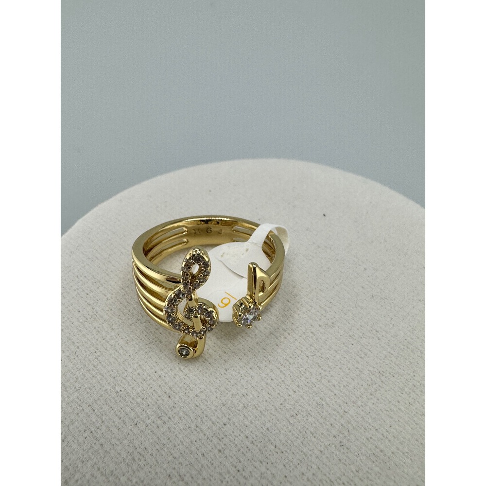 Gold Tone‎ Music Treble Clef Note Ring Open size Adjustable